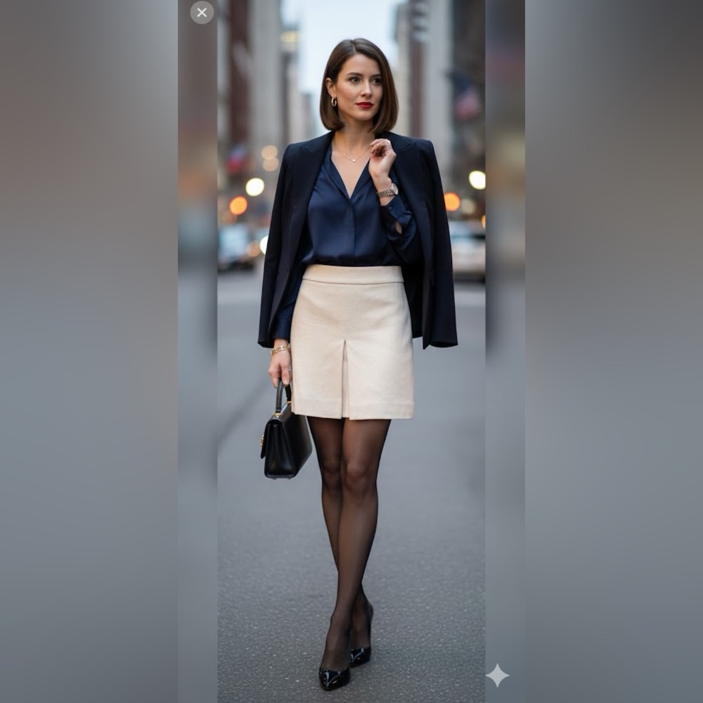 J.Crew Cream 100% Wool Mini Skirt Size 0 Off-White Career Classic Preppy - Picture 1 of 8